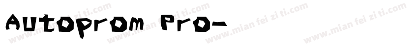 Autoprom Pro字体转换